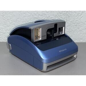 Vintage Polaroid One600 Classic 600 Instant Film Blue Camera With Flash Untested